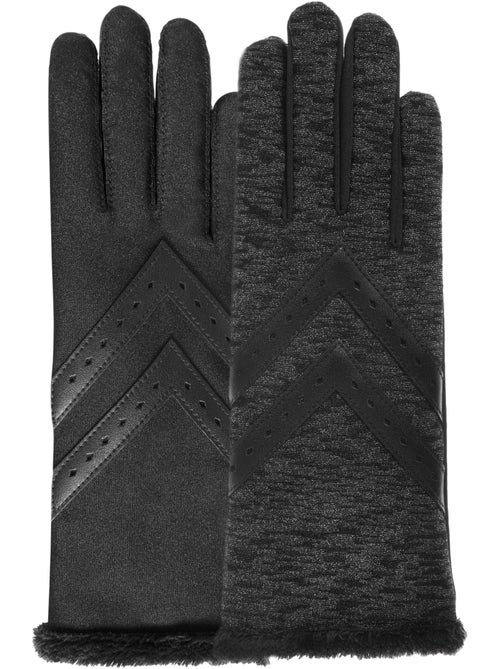Gants tactiles en tissu recyclé, doublés chaud, taille unique femme - Kiabi