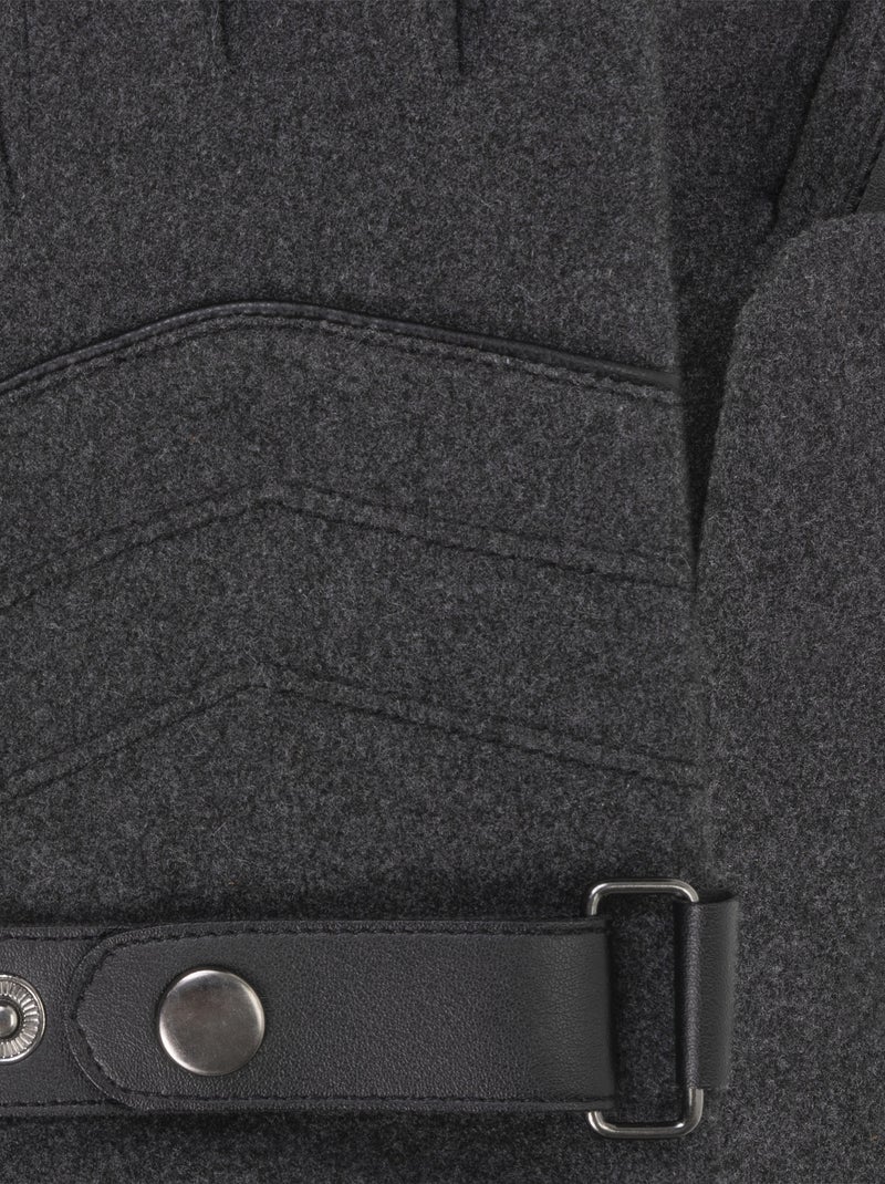 Gants tactiles, microfibre - doublés fausse fourrure homme Isotoner Gris - Kiabi