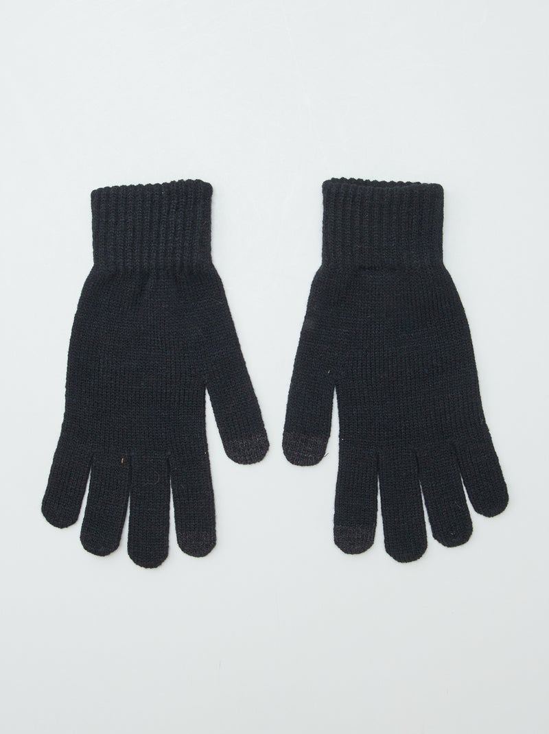 Gants tactiles Noir - Kiabi