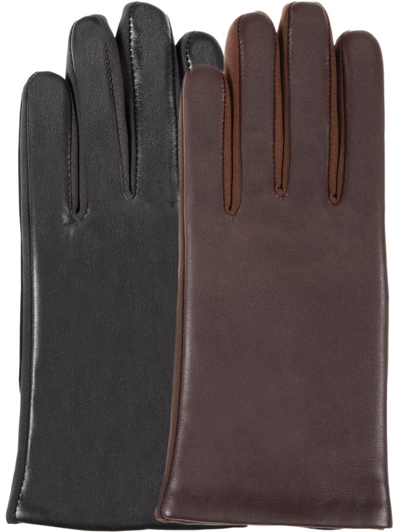 Gants tactiles, taille unique et doublés en imitation fourrure femme isotoner Noir - Kiabi