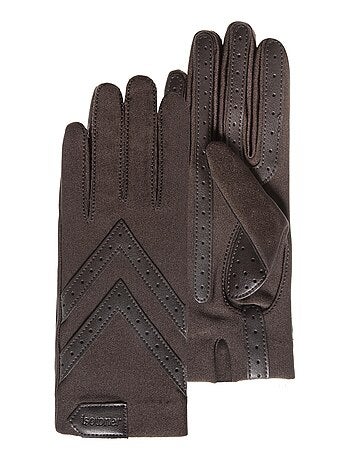 Gants tactiles tissu extensible recyclé, résistant à l'eau, non doublé, femme Isotoner