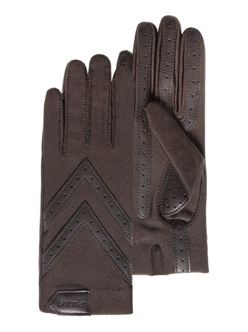 Gants tactiles tissu extensible recyclé, résistant à l'eau, non doublé, femme Isotoner - Kiabi