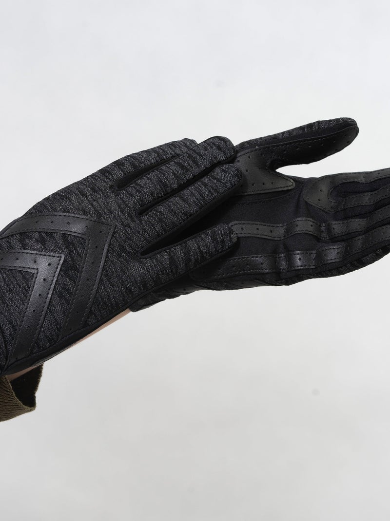 Gants tactiles tissu extensible recyclé, résistant à l'eau, non doublé, femme Isotoner Noir Gris - Kiabi