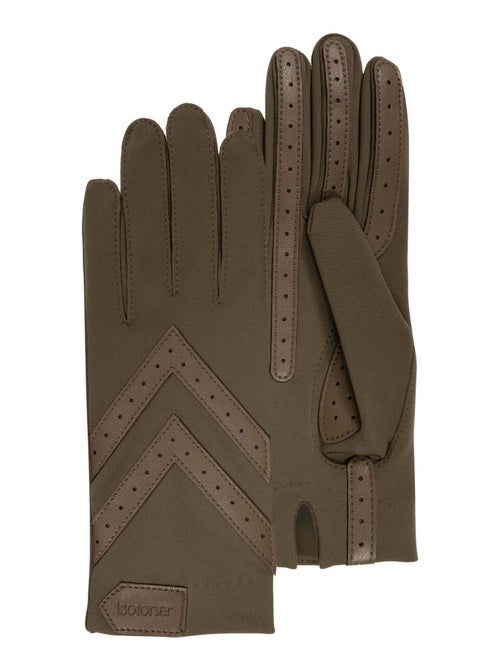 Gants tactiles tissu extensible recyclé, résistant à l'eau, non doublé, femme Isotoner - Kiabi