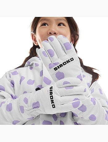 Gants thermiques snowboard et ski enfant sports d'hiver enfants doodle