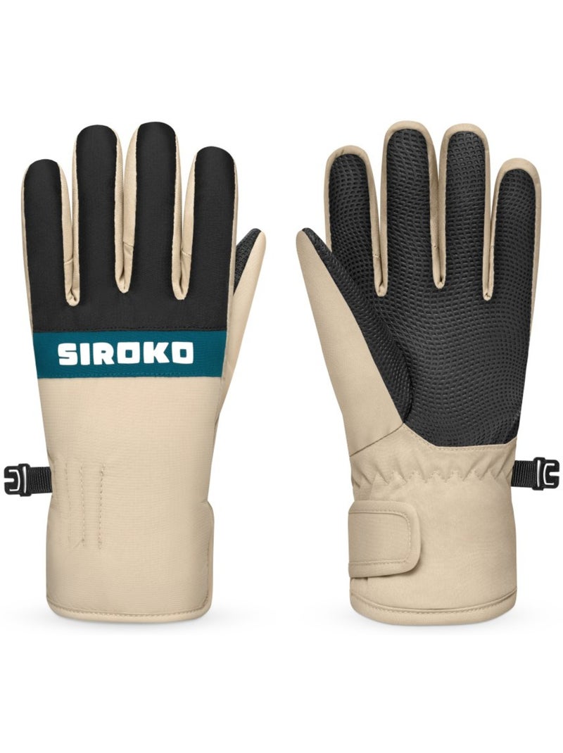 Gants thermiques snowboard et ski enfant sports d'hiver enfants whiz Beige - Kiabi