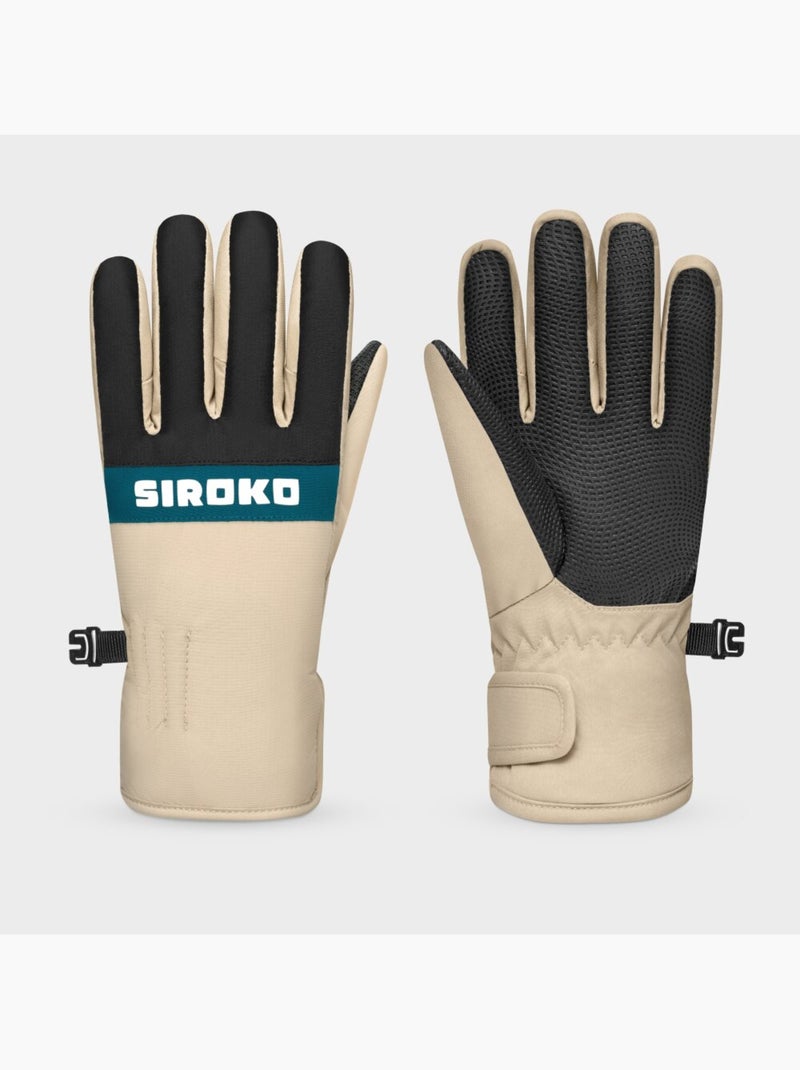 Gants thermiques snowboard et ski enfant sports d'hiver enfants whiz Beige - Kiabi