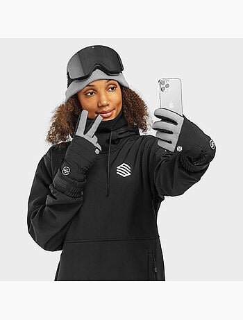 Gants thermiques snowboard et ski sports d'hiver homme et femme voss gray