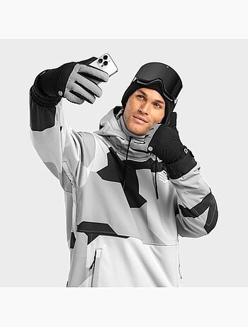 Gants thermiques snowboard et ski sports d'hiver homme et femme voss gray