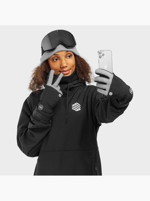 Gants thermiques snowboard et ski sports d'hiver homme et femme voss gray - Kiabi