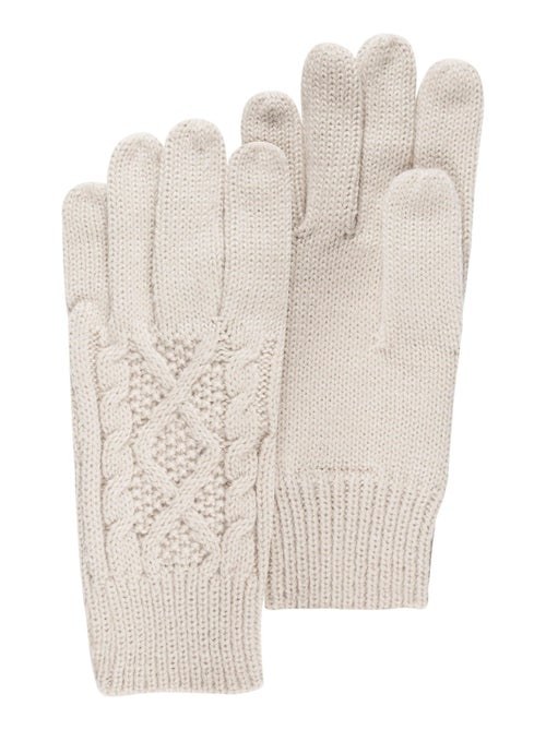 Gants tricot torsades - non doublés femme Isotoner - Kiabi