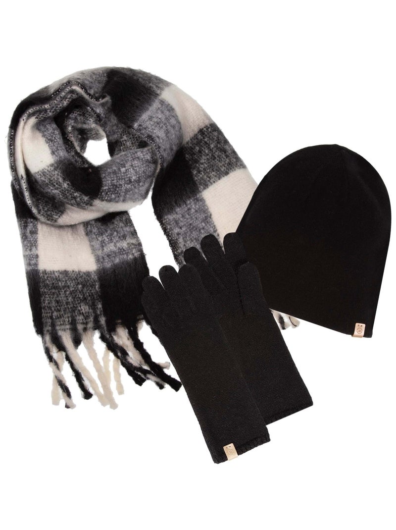 Gants ultra doux, taille unique, non doublé femme Isotoner Noir - Kiabi