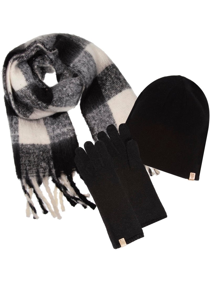 Gants ultra doux, taille unique, non doublé femme Noir - Kiabi