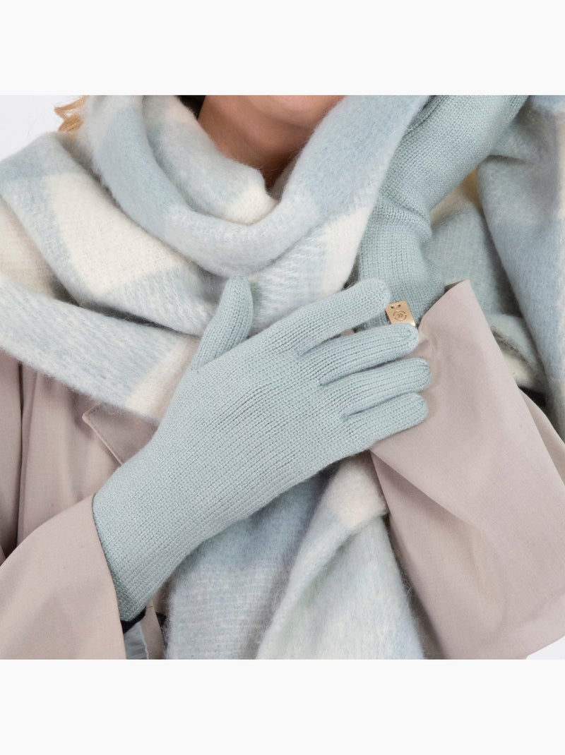 Gants ultra doux, taille unique, non doublé femme Vert clair - Kiabi