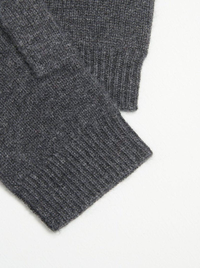 Gants unisex 100% cachemire 4 fils - UNI 4 gris anthracite - Kiabi