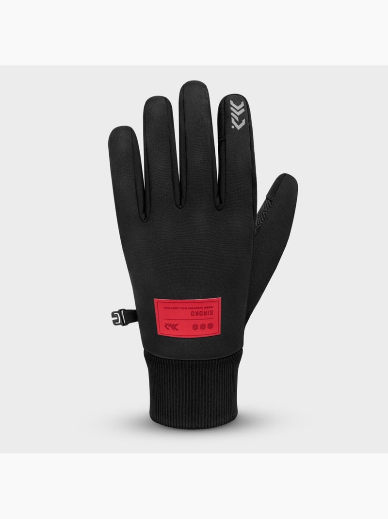 Gants vélo d'hiver cyclisme homme et femme dw barrow Noir - Kiabi
