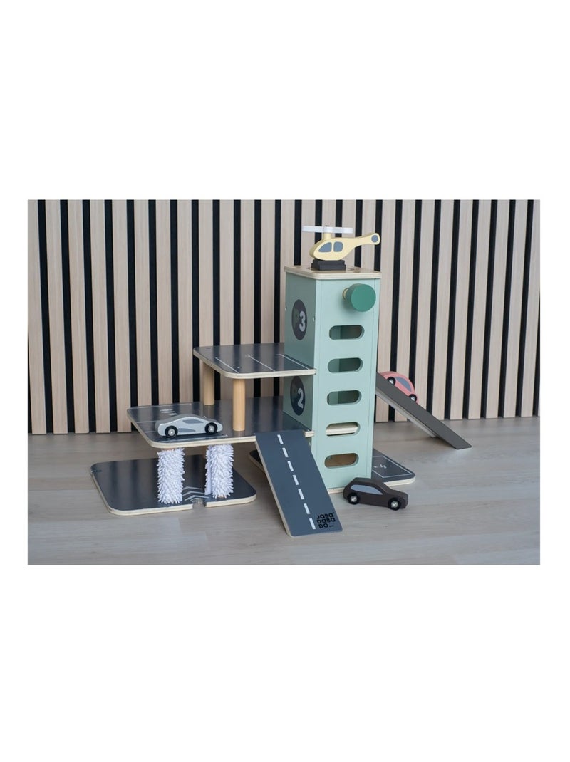 Garage à voitures en bois Noir - Kiabi