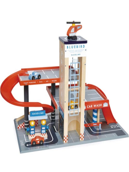 Garage Et Station De Service Blue Bird En Bois - Kiabi