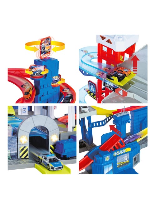 Garage Super Chase Center - 6 niveaux de jeu 5 voitures - Kiabi