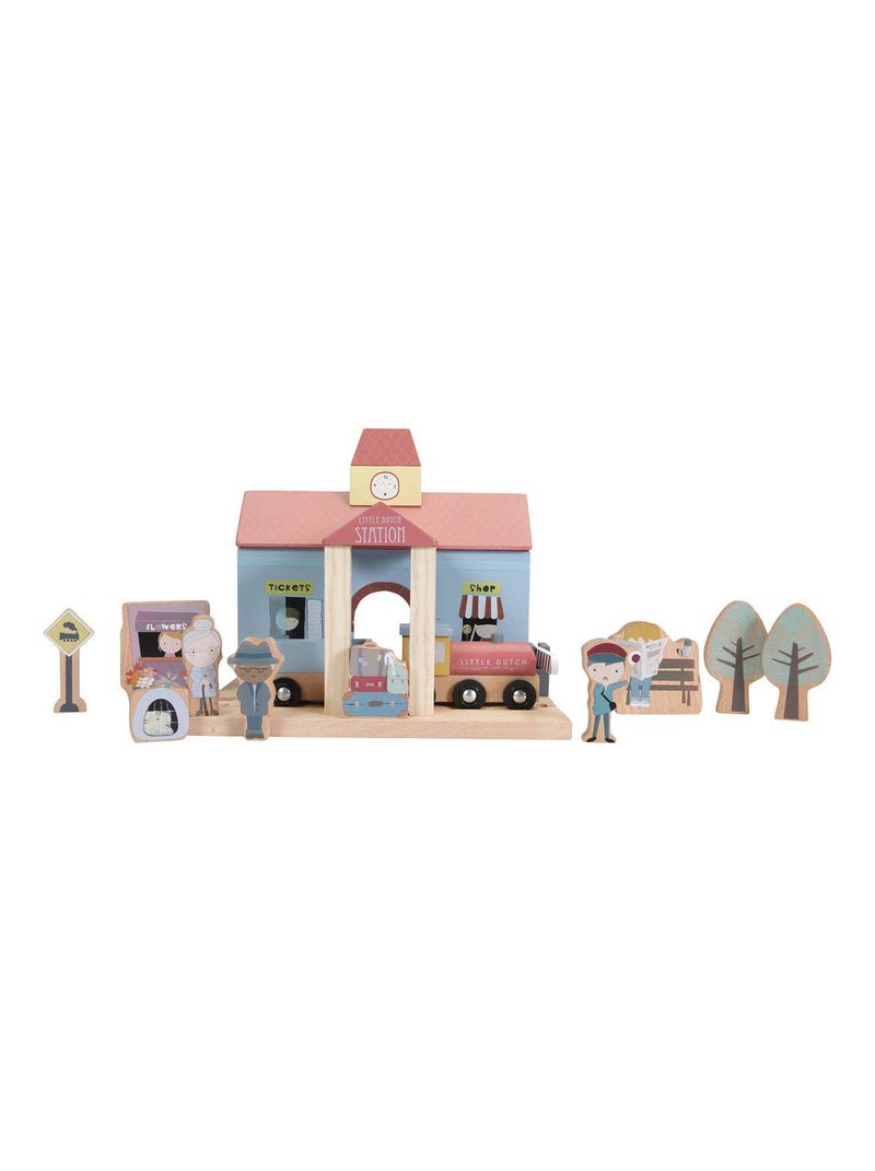 Gare en bois + figurines pour circuit N/A - Kiabi