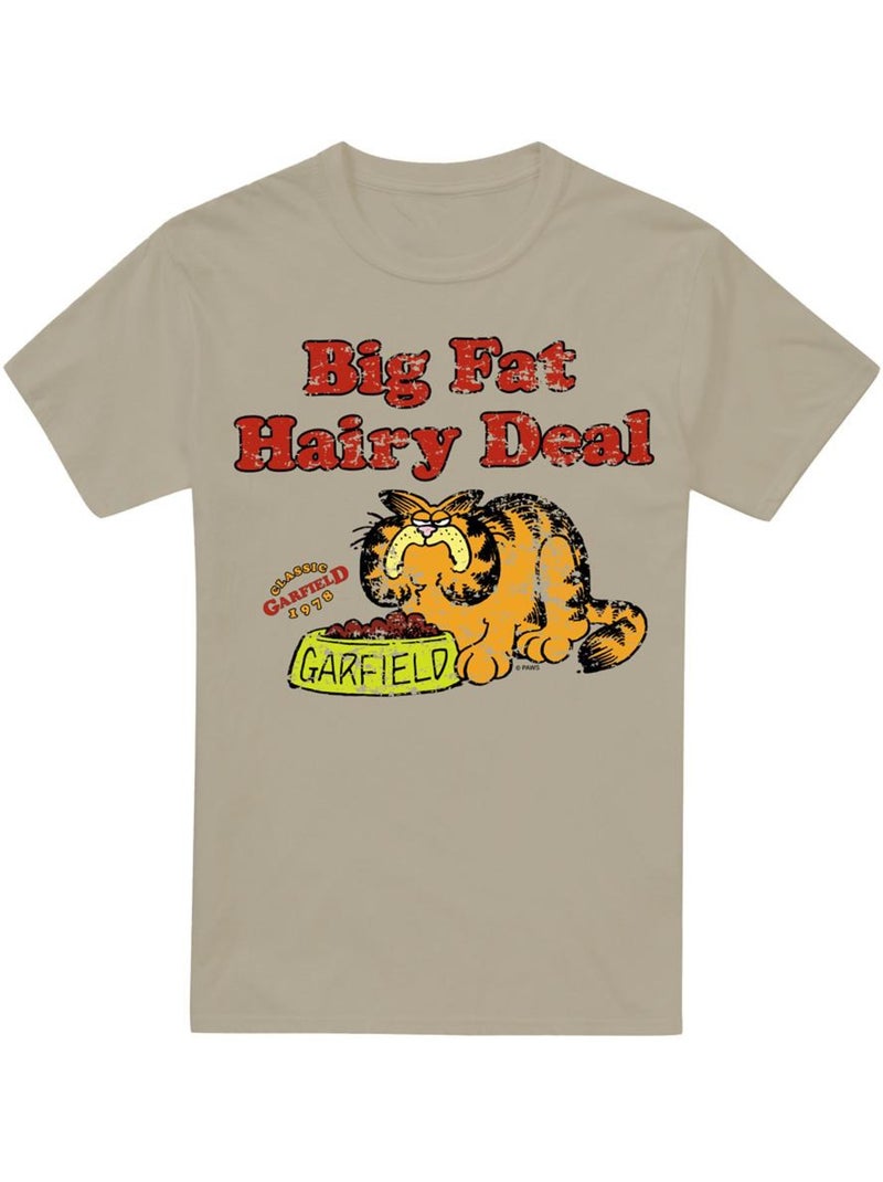Garfield - T-shirt BIG FAT HAIRY DEAL Beige sable - Kiabi