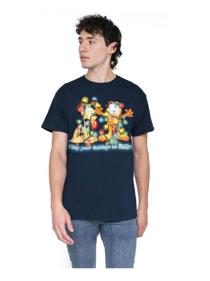Garfield - T-shirt BRIGHT HOLIDAYS Bleu marine - Kiabi