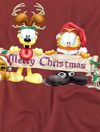 Garfield - T-shirt de Noël motif banderole