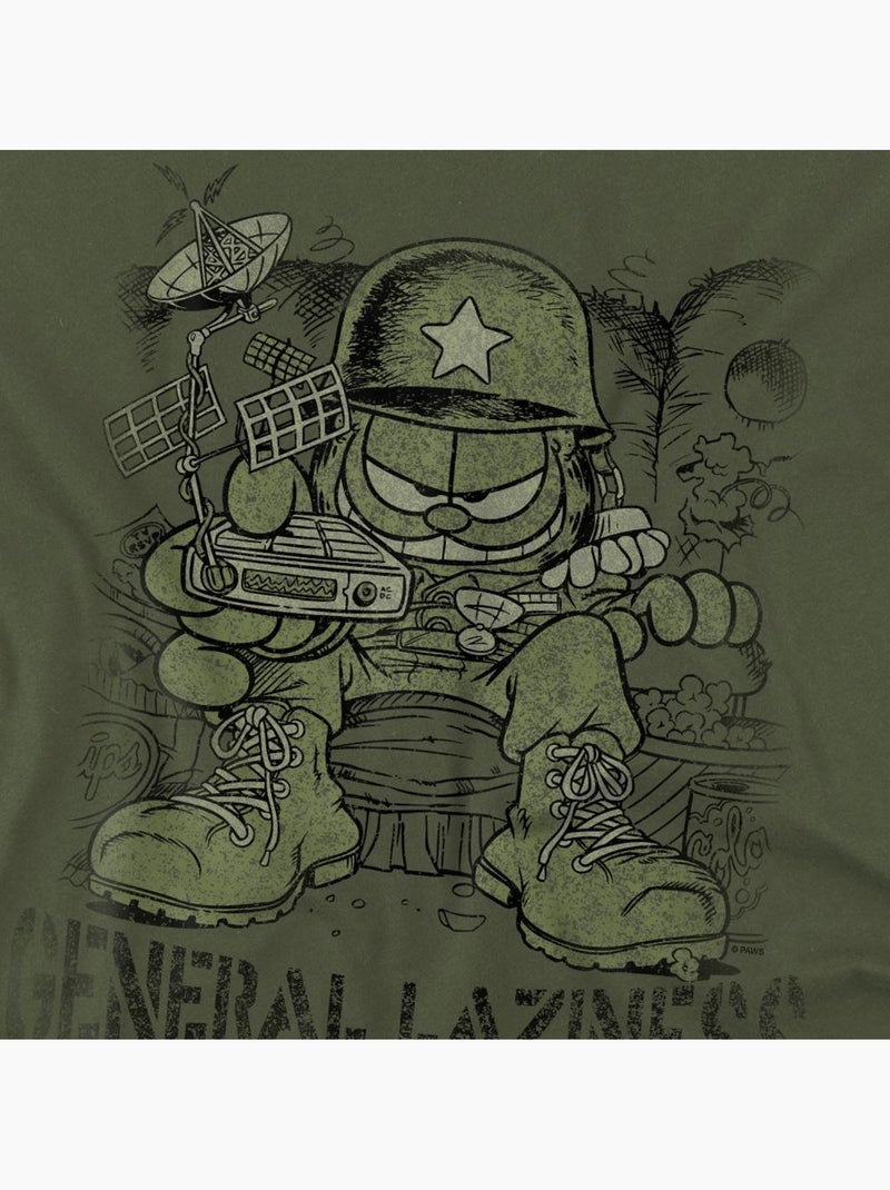 Garfield - T-shirt GENERAL LAZINESS Vert kaki - Kiabi