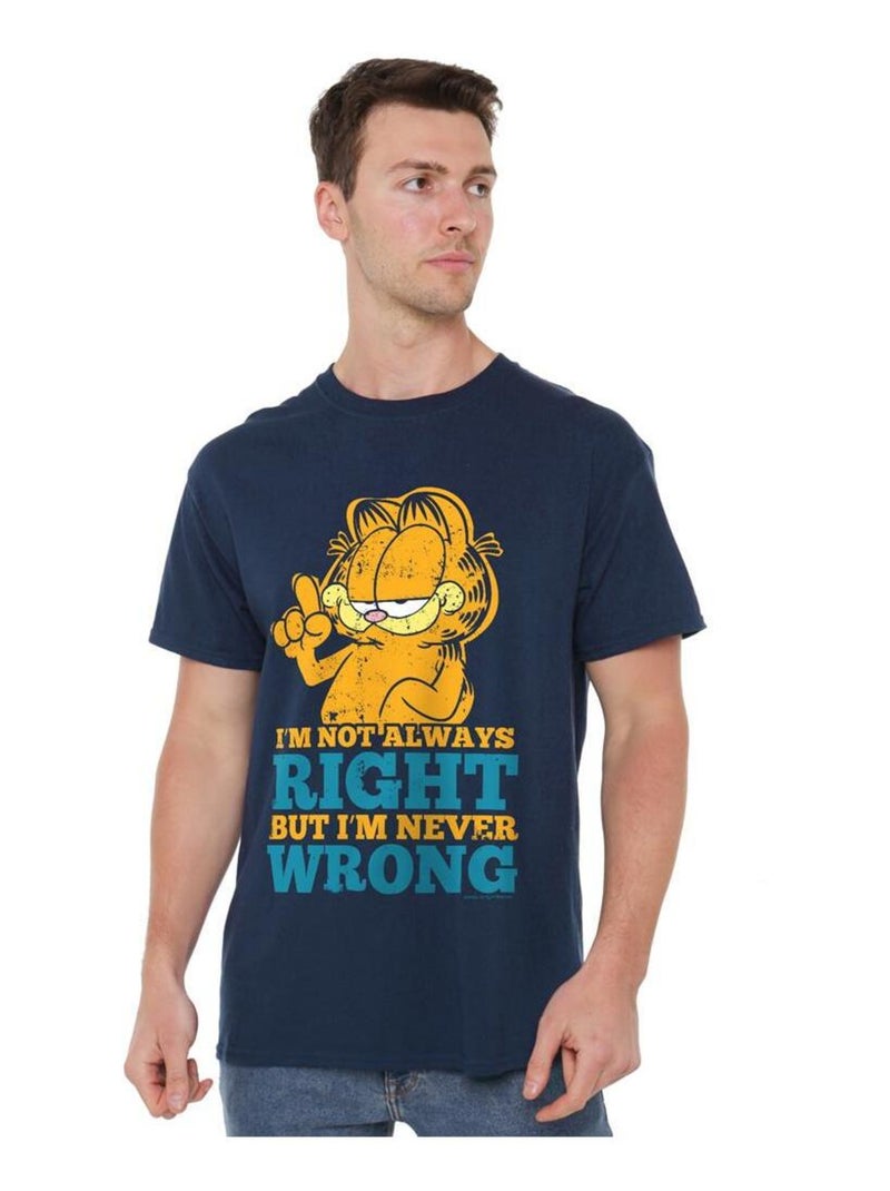 Garfield - T-shirt manches courtes Bleu marine - Kiabi