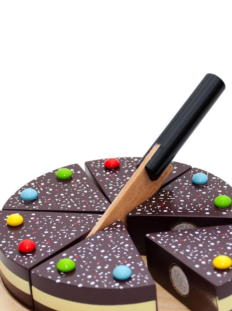 Gâteau au chocolat avec set de découpe N/A - Kiabi