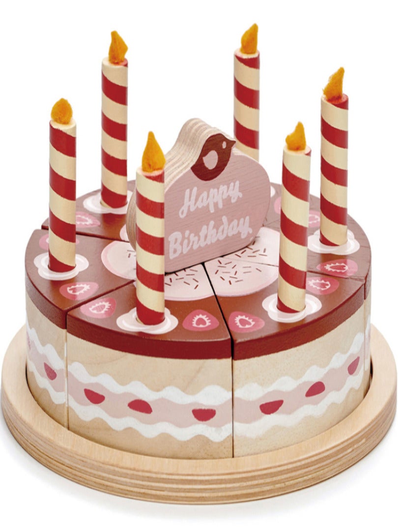 Gâteau d'anniversaire en bois (14 pièces) - N/A - Kiabi - 26.90€
