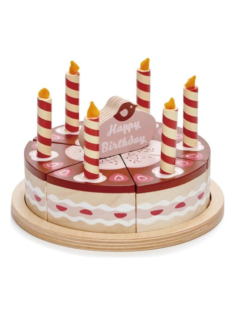 Gâteau d'anniversaire en bois (14 pièces) N/A - Kiabi