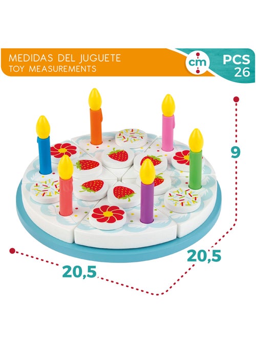 Gâteau d'anniversaire en bois WOOMAX - Kiabi Gâteau d'anniversaire en bois WOOMAX - Kiabi