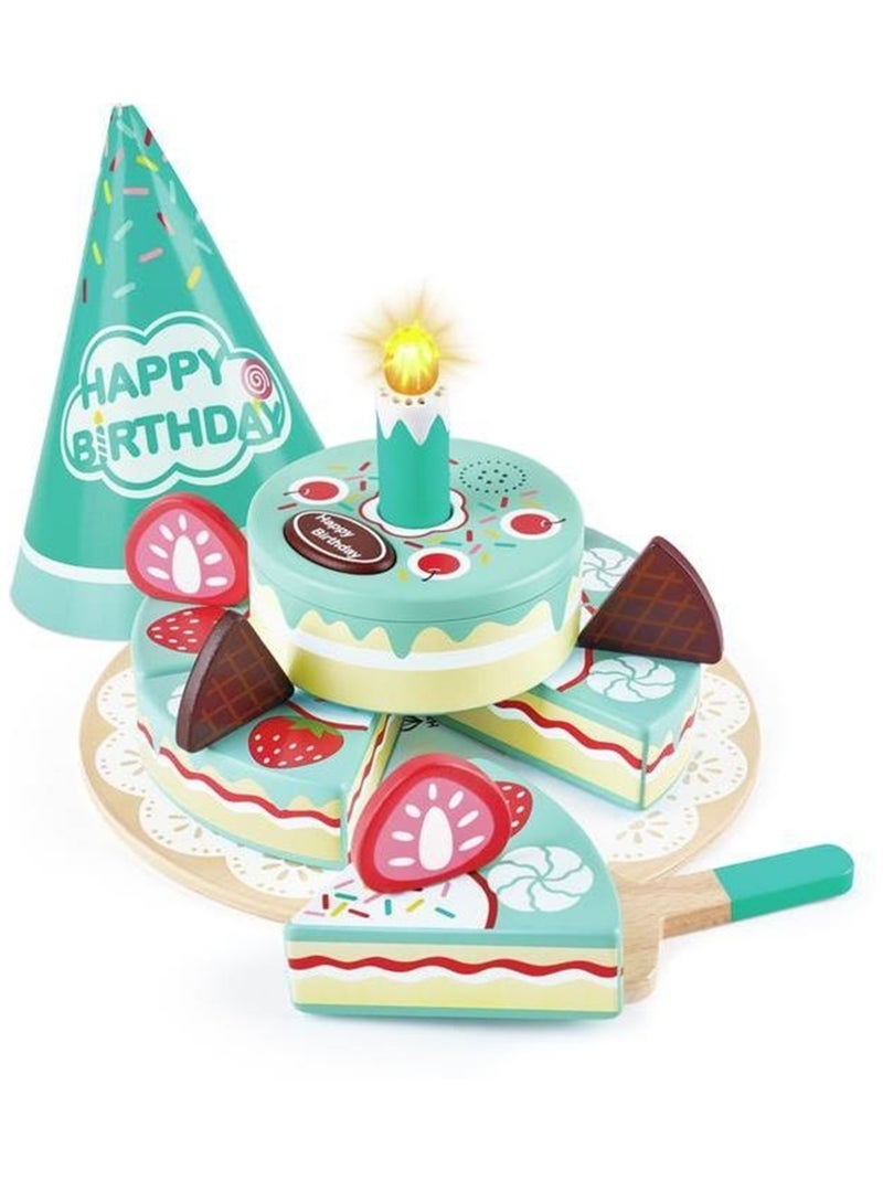 Gâteau d'anniversaire interactif avec son et lumière Bleu turquoise - Kiabi
