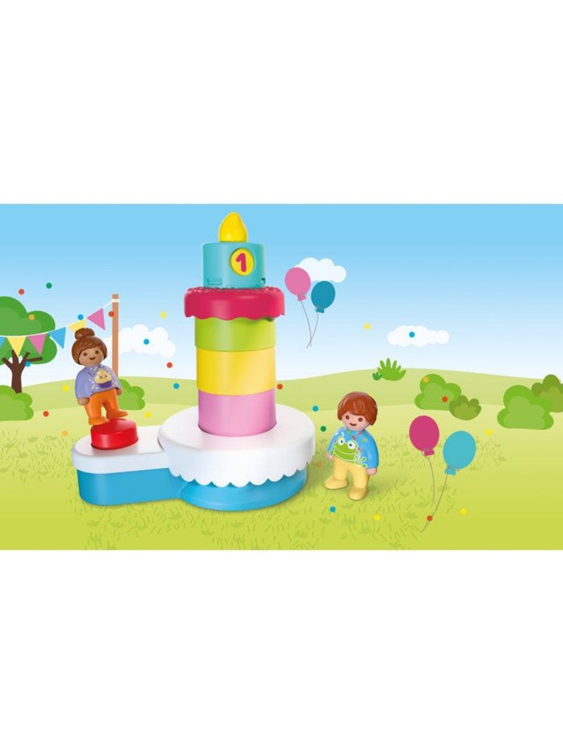 Gâteau d’anniversaire surprise à empiler - playmobil junior 72086 N/A - Kiabi