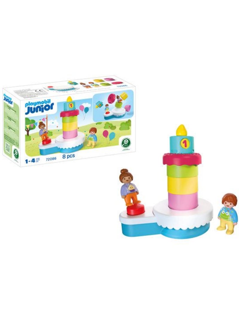Gâteau d’anniversaire surprise à empiler - playmobil junior 72086 N/A - Kiabi
