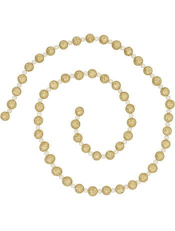 Gdn plf boules perles or 180cm