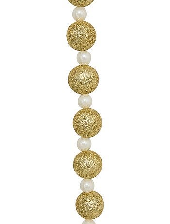 Gdn plf boules perles or 180cm