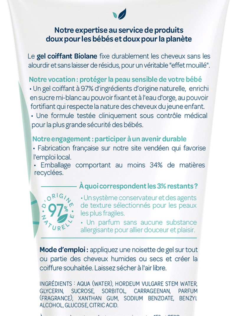 Gel coiffant 100ml biolane Multicolore - Kiabi