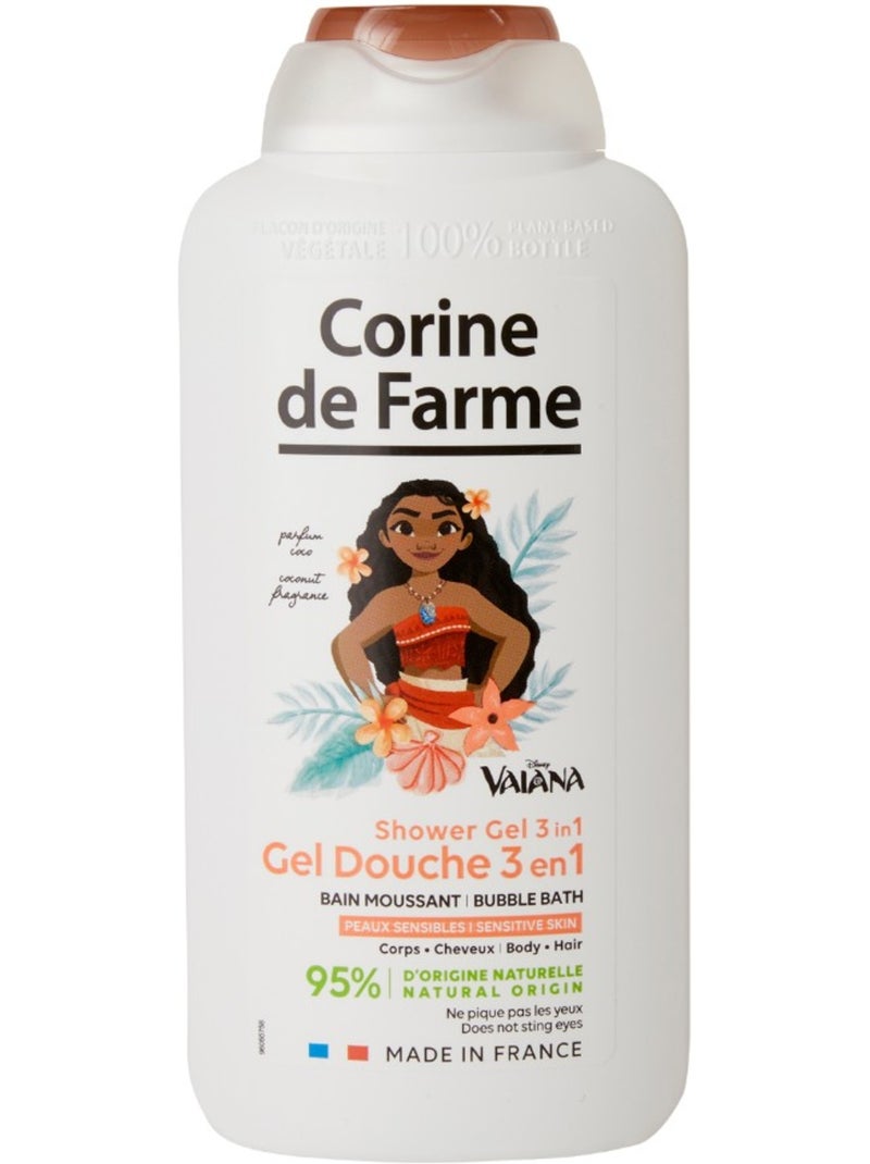 Gel douche 3en1 corps, cheveux et bain Vaiana Blanc Multicolore - Kiabi