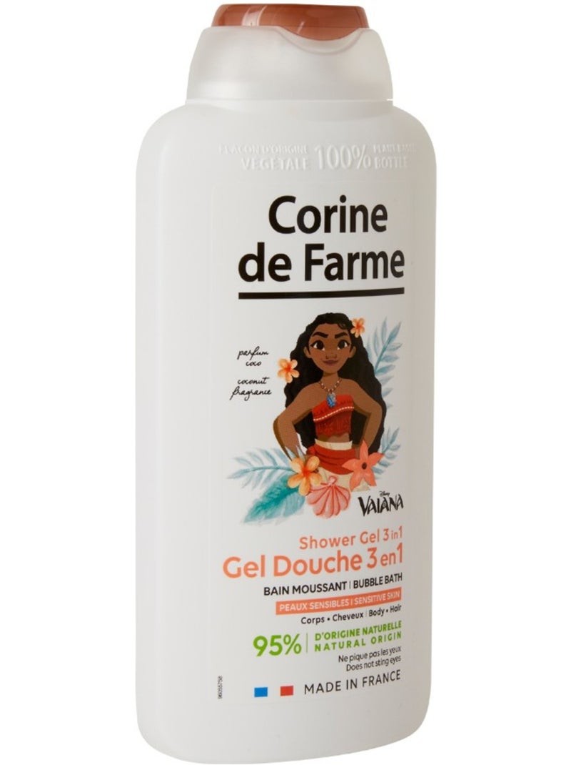 Gel douche 3en1 corps, cheveux et bain Vaiana Blanc Multicolore - Kiabi