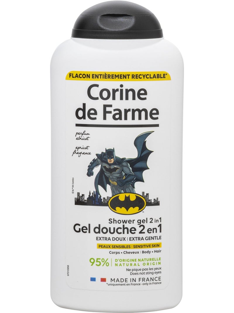 Gel Douche Extra Doux Corps et Cheveux Batman Blanc Multicolore - Kiabi
