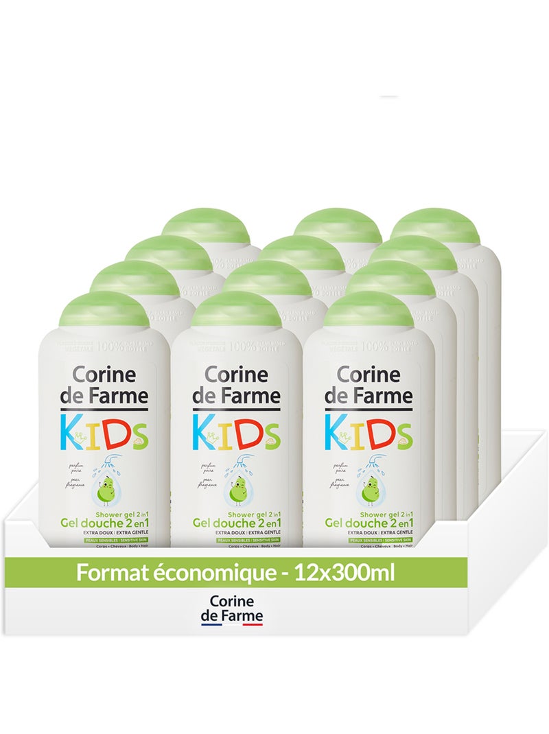 Gel douche kids corine de farme parfum poire éco pack x12 Blanc Multicolore - Kiabi