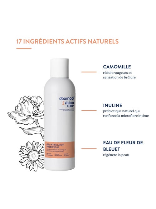Gel intime lavant prébiotique 200 ml 'Doomoo & Shinncare' - Kiabi