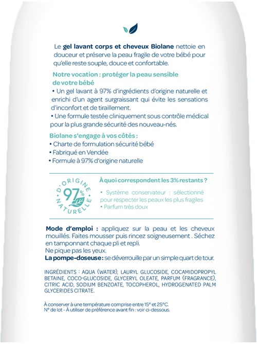 Gel lavant corps & cheveux 2 en 1 350ml - Kiabi Gel lavant corps & cheveux 2 en 1 350ml - Kiabi