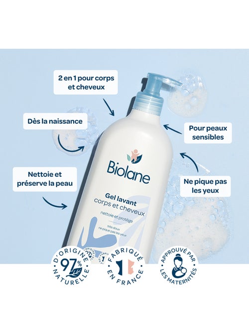 Gel lavant corps & cheveux 2 en 1 750ml biolane - Kiabi Gel lavant corps & cheveux 2 en 1 750ml biolane - Kiabi