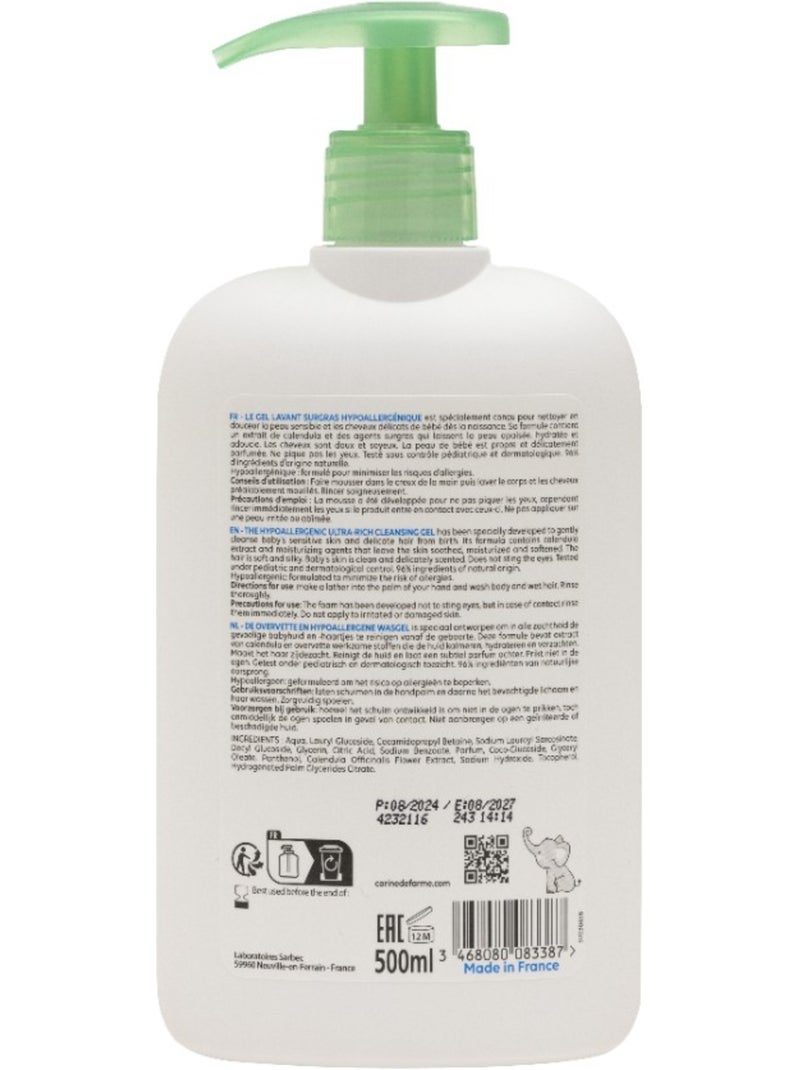 Gel Lavant Corps &Cheveux Surgras hypoallergénique Blanc Multicolore - Kiabi