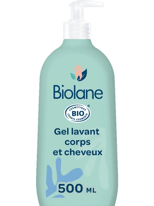 Gel lavant corps et cheveux certifié biologique 500ml biolane - Kiabi Gel lavant corps et cheveux certifié biologique 500ml biolane - Kiabi