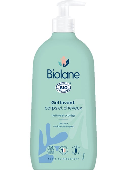 Gel lavant corps et cheveux certifié biologique 500ml biolane - Kiabi Gel lavant corps et cheveux certifié biologique 500ml biolane - Kiabi