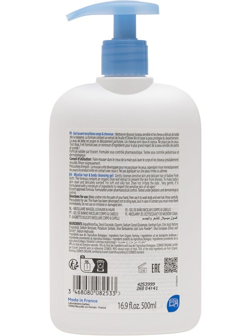 Gel Lavant Micellaire Corps & Cheveux Bio - Kiabi